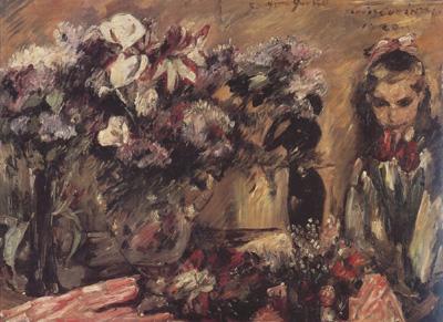 Lovis Corinth Wilhelmine with Flowers (nn02) oil painting picture